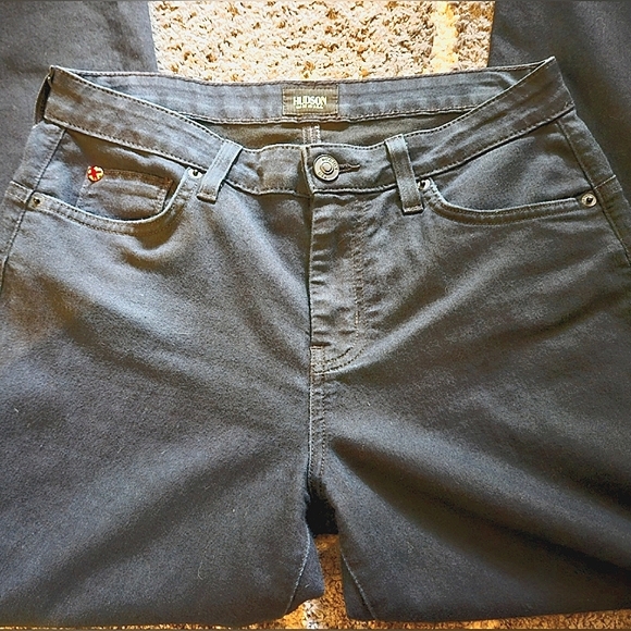 Hudson denim trousers, wide-leg flare, 29W, dark navy, near new condition - Picture 5 of 8